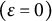 left parenthesis epsilon equals 0 right parenthesis