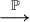 backslash stackrel double struck upper P long right arrow