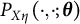 upper P Subscript caret Baseline upper X eta left parenthesis dot comma dot semicolon theta right parenthesis