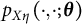 p Subscript caret Baseline upper X eta left parenthesis dot comma dot semicolon theta right parenthesis
