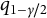 q Subscript 1 minus gamma divided by 2