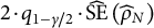 2 dot q Subscript 1 minus gamma divided by 2 Baseline dot ModifyingAbove upper S upper E With caret left parenthesis ModifyingAbove rho Subscript upper N Baseline With caret right parenthesis