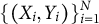 left brace left parenthesis upper X Subscript i Baseline comma upper Y Subscript i Baseline right parenthesis right brace Subscript i equals 1 Superscript upper N