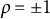 rho equals plus or minus 1