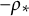 minus rho Subscript asterisk