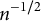 n Superscript negative 1 divided by 2
