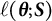 script l left parenthesis theta semicolon upper S right parenthesis