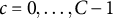 c equals 0 comma midline horizontal ellipsis comma upper C minus 1