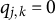 q Subscript j comma k Baseline equals 0