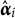 ModifyingAbove alpha Subscript i Baseline With caret
