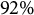 92 backslash percent