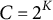 upper C equals 2 Superscript upper K
