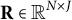 bold upper R element of upper R Superscript upper N times upper J