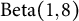 Beta left parenthesis 1 comma 8 right parenthesis