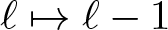 dollar sign script l right arrow from bar script l minus 1 dollar sign