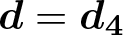 dollar sign d equals d 4 dollar sign