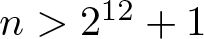 dollar sign n greater than 212 plus 1 dollar sign