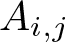 dollar sign Ai comma j dollar sign
