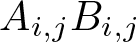 dollar sign Ai comma jBi comma j dollar sign