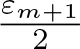 dollar sign epsilon m plus 12 dollar sign