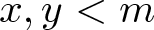 dollar sign x comma y less than m dollar sign