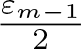 dollar sign epsilon m minus 12 dollar sign