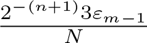 dollar sign 2 minus left parenthesis n plus 1 right parenthesis 3 epsilon m minus 1 upper N dollar sign