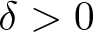 dollar sign delta greater than 0 dollar sign
