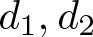 dollar sign d 1 comma d 2 dollar sign