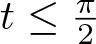 dollar sign t less than or equals pi 2 dollar sign