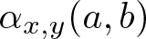 dollar sign alpha x comma y left parenthesis a comma b right parenthesis dollar sign