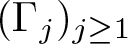 dollar sign left parenthesis upper Gamma j right parenthesis j greater than or equals 1 dollar sign