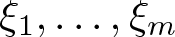 dollar sign xi 1 comma ellipsis comma xi m dollar sign