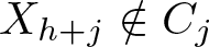 dollar sign Xh plus j not an element of Cj dollar sign
