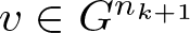 dollar sign v element of Gnk plus 1 dollar sign