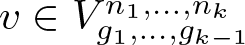 dollar sign v element of Vg 1 comma ellipsis comma gk minus 1 n 1 comma ellipsis comma nk dollar sign