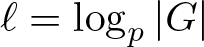 dollar sign script l equals logp vertical bar upper G vertical bar dollar sign
