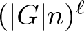 dollar sign left parenthesis vertical bar upper G vertical bar n right parenthesis script l dollar sign