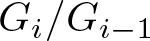 dollar sign Gi slash Gi minus 1 dollar sign