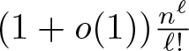 dollar sign left parenthesis 1 plus o left parenthesis 1 right parenthesis right parenthesis n script l script l exclamation mark dollar sign