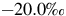 negative 20.0 per mille