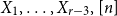 upper X 1 comma ellipsis comma upper X Subscript r minus 3 Baseline comma left bracket n right bracket