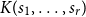 upper K left parenthesis s 1 comma ellipsis comma s Subscript r Baseline right parenthesis