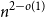 n Superscript 2 minus o left parenthesis 1 right parenthesis