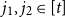 j 1 comma j 2 element of left bracket t right bracket