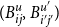 left parenthesis upper B Subscript i j Superscript u Baseline comma upper B Subscript i prime j Sub Superscript prime Subscript Superscript u Super Superscript prime Superscript Baseline right parenthesis