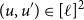 left parenthesis u comma u Superscript prime Baseline right parenthesis element of left bracket script l right bracket squared