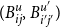 left parenthesis upper B Subscript i j Superscript u Baseline comma upper B Subscript i prime j Sub Superscript prime Subscript Superscript u Super Superscript prime Superscript Baseline right parenthesis