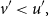 v prime less than u Superscript prime Baseline comma
