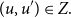 left parenthesis u comma u Superscript prime Baseline right parenthesis element of upper Z period